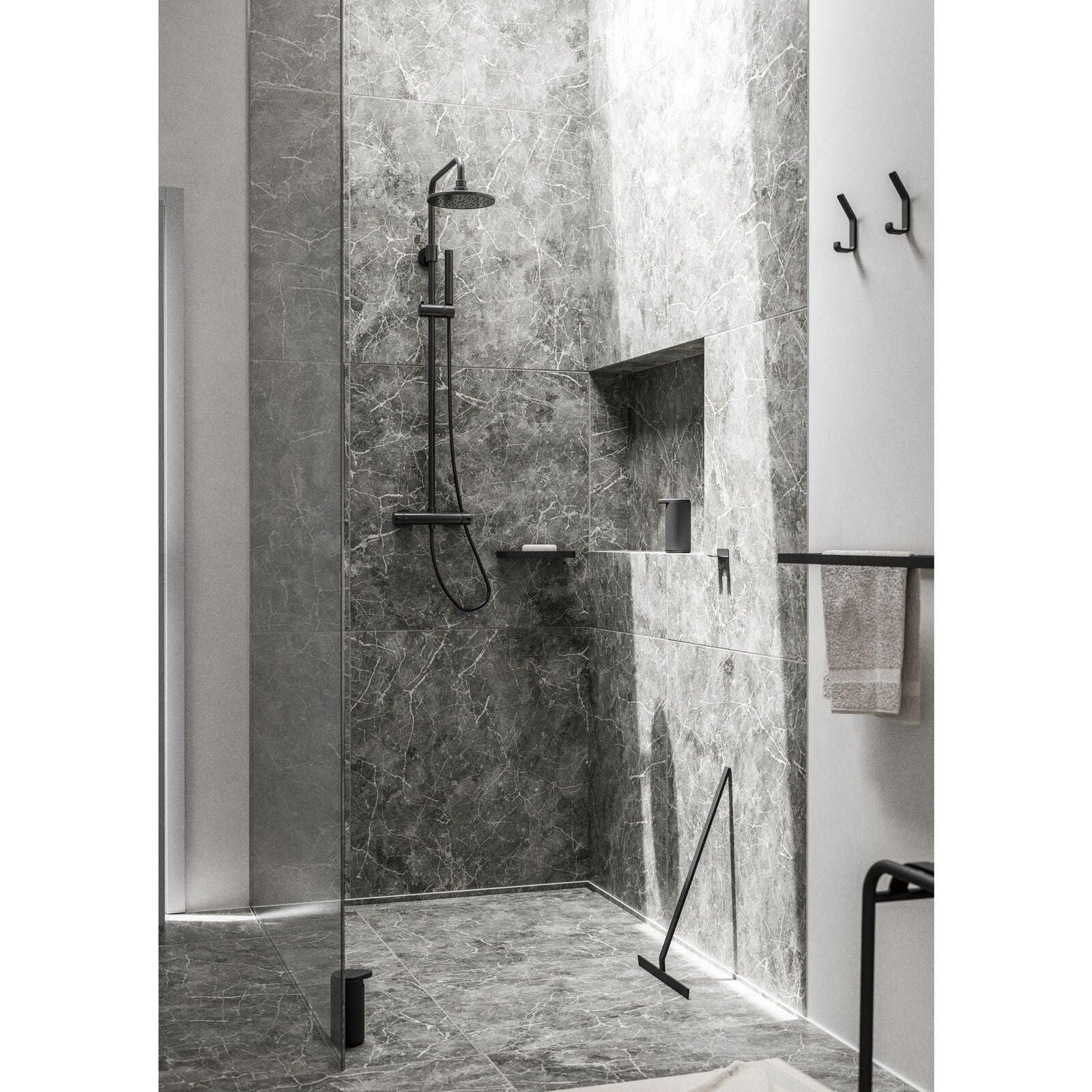 Zone Denmark Towel Rail Rim Black 70x7.5